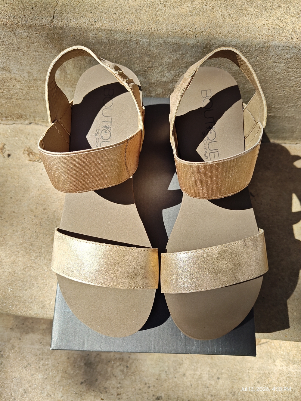 Corkys Brand Blush Maya, Metallic Slingback Sandals Size 9m